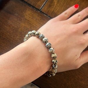 Dalmatian jasper bracelet